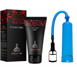 Pachet Promoțional Gel Titan 50 ml și Pompă Mărirea Penisului DDS
