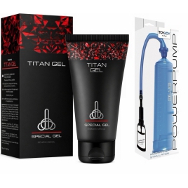 Pachet Promoțional Gel Titan 50 ml și Pompă Mărirea Penisului DDS