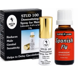 Pachet Spray Stud 100 Original Și Picături Afrodisiace Spanish Fly 20ml DDS