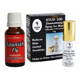 Pachet Spray Stud 100 Original Și Picături Afrodisiace Spanish Fly 20ml DDS