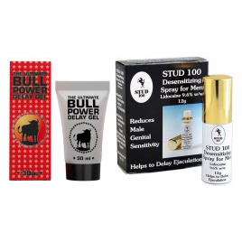 Pachet Spray Stud 100 Original + Gel Ejaculare Prematură Bull Power Delay 30ml DDS
