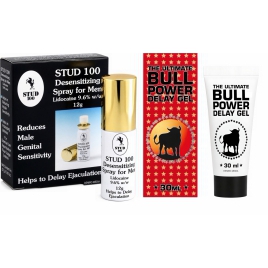 Pachet Spray Stud 100 Original + Gel Ejaculare Prematură Bull Power Delay 30ml DDS