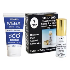 Pachet Spray Stud 100 Original Și Gel Mărire Penis Mega Penis Plus 65ml DDS