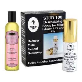 Pachet Spray Stud 100 Original + Ulei Masaj Grădina Plăcerii Kama Sutra 236ml DDS