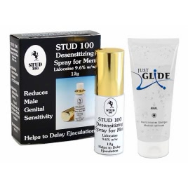 Pachet Spray Stud 100 Original + Lubrifiant Just Glide Anal 200ml DDS