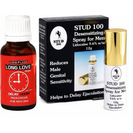 Pachet Spray Stud 100 Original + Picături Ejaculare Precoce Long Love 20ml DDS