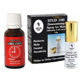 Pachet Spray Stud 100 Original + Picături Ejaculare Precoce Long Love 20ml DDS