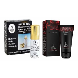 Pachet Cremă Mărirea Penisului Titan Gel Original + Spray Stud 100 Original DDS