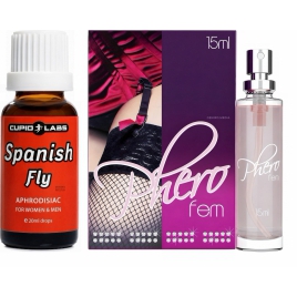 Pachet Parfum Feromoni PheroFem + Picături Afrodisiace Spanish Fly DDS