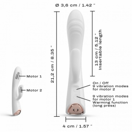 Vibrator Rabbit Dorcel Flexi Heating Alb