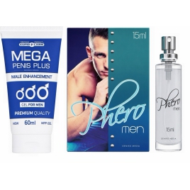 PACHET PARFUM CU FEROMONI PHEROMEN 15ML ȘI GEL MăRIRE PENIS MEGA PENIS PLUS 