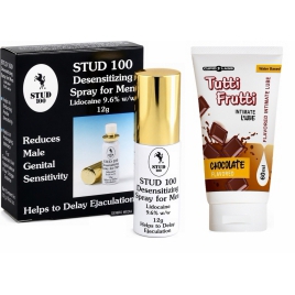 Pachet Spray Stud 100 Original + Lubrifiant Pentru Sex Oral Chocolate 100ml DDS