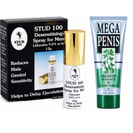 Pachet Cremă Mărire Mega Penis 75ml + Spray Stud 100 Original DDS
