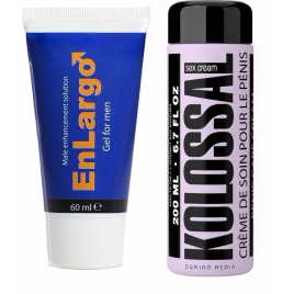 PACHET CREMă MăRIREA PENISULUI ENLARGO 100ML + CREMă MăRIRE PENIS KOLOSSAL 
