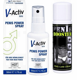 PACHET SPRAY V-ACTIV PENIS POWER FOR MEN 50ML + CREMă PENTRU POTENță PENIS 