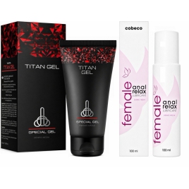 PACHET CREMă MăRIREA PENISULUI TITAN GEL ORIGINAL 50ML + LUBRIFIANT ANAL 