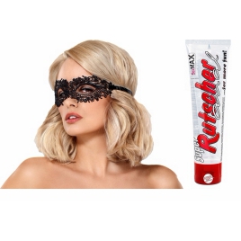 Pachet Lubrifiant Super Rutscher Anal 100ml + Mască Obsessive A710 Negru