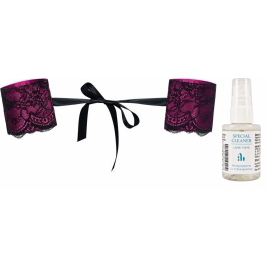 Pachet Cătușe Obsessive Roseberry Mov + Special Cleaner Love Toys 50ml Roz DDS