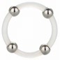 Inel Penis Steel Beaded Silicone Transparent