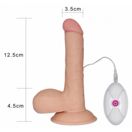 Vibrator Realistic cu Telecomandă The Ultra Soft Dude