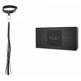 Zgardă cu Lesă Maze Tassel Choker Negru