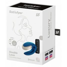 Vibrator Satisfyer Double Love Luxury Partner Albastru