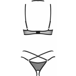 Set 3 Piese Obsessive Donarella Negru XS-S