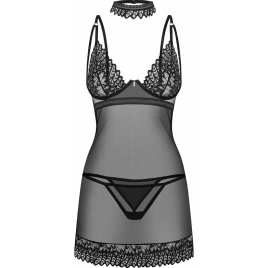 Chemise Obsessive Donarella Negru XL-2XL