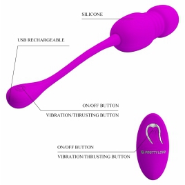 Ou Vibrator Reîncărcabil 12 Moduri cu Telecomandă Mov