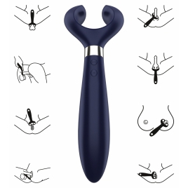 Vibrator Cuplu Partner Multifun 3 Albastru