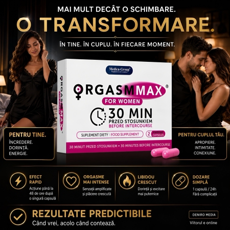 Pastile Orgasm Max Pentru Femei 2buc