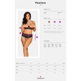 Set Obsessive Pearlove Negru XS-S
