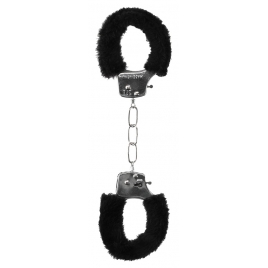 Pleasure Handcuffs Furry Negru