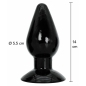 Plug Anal XXL 14 cm — Negru, Bază Lată Pentru Siguranță