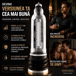 Pompă Penis Hydromax 7 Transparent