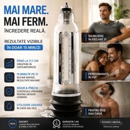 Pompă Penis Hydromax 7 Transparent