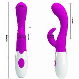 Vibrator Rabbit Pretty Love Bruno pentru Vagin și Clitoris