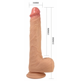 Pretty Love Jonathan – Vibrator Realist 21 cm, 3+3 Funcții
