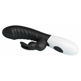 Pretty Love Naughty Bunny – Dublu Stimulator, 30 Moduri Negru
