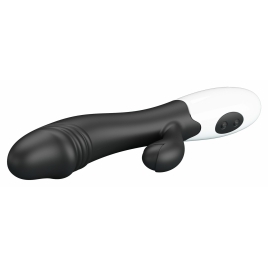 Pretty Love Snappy Black — Iepuraș Dual, 30 Moduri Negru