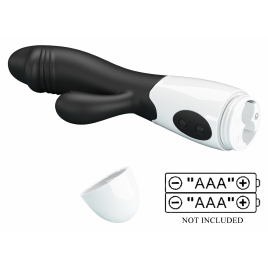 Pretty Love Snappy Black — Iepuraș Dual, 30 Moduri Negru