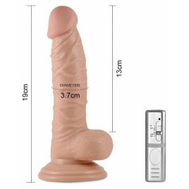 Real Extreme Vibrator 19 cm cu Ventuză Puternică