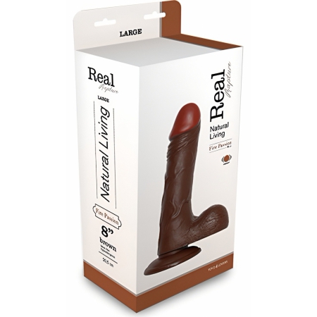 Realistic Vibrator Rapture Maro cu Ventuză 23cm