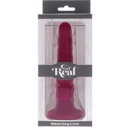 Ribbed Dong 16cm Roșu