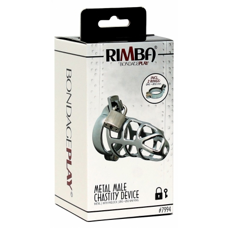 Cușcă Penis Male Chastity Device Argintiu