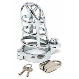 Cușcă Penis Male Chastity Device Argintiu