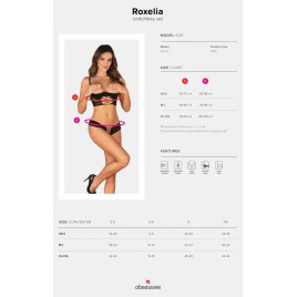 Set Obsessive Roxelia Decupat Negru XL-2XL