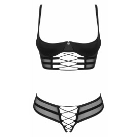 Set Obsessive Roxelia Decupat Negru XL-2XL