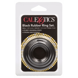Set Inele Penis Rubber Negru