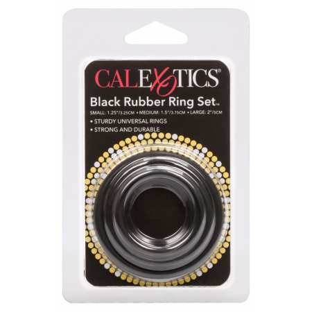 Set Inele Penis Rubber Negru
